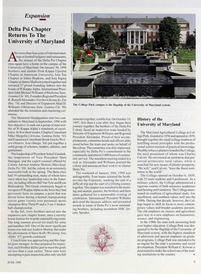 Expansion: History of the University of Maryland
